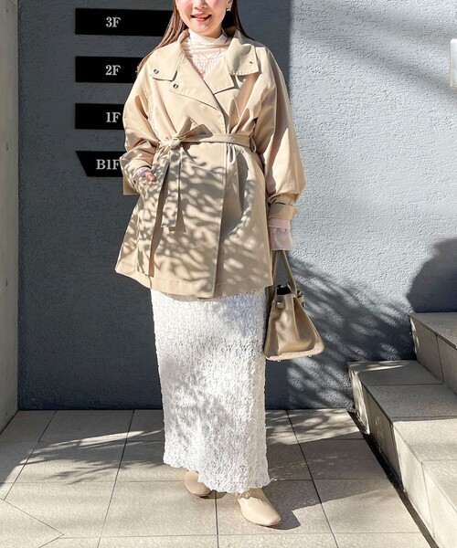 NOLLEY’S Sophi（ノーリーズソフィ）の「ウォッシャブルツイルスタンドコート（その他アウター・レディース・ベージュ/ミント・38）」の16枚目の写真