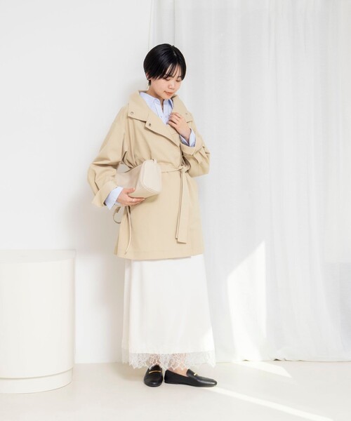 NOLLEY’S Sophi（ノーリーズソフィ）の「ウォッシャブルツイルスタンドコート（その他アウター・レディース・ベージュ/ミント・38）」の19枚目の写真