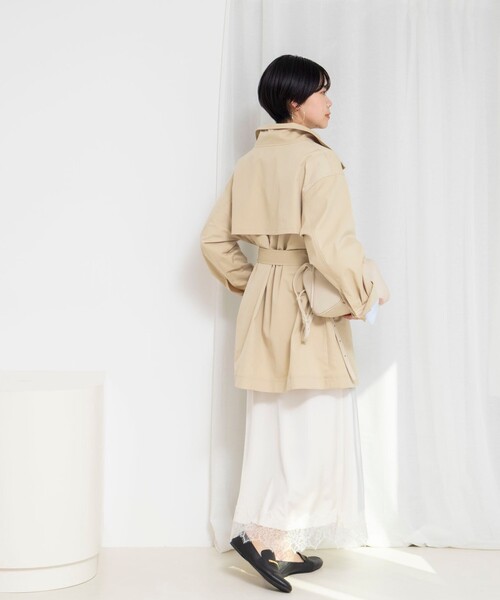 NOLLEY’S Sophi（ノーリーズソフィ）の「ウォッシャブルツイルスタンドコート（その他アウター・レディース・ベージュ/ミント・38）」の20枚目の写真