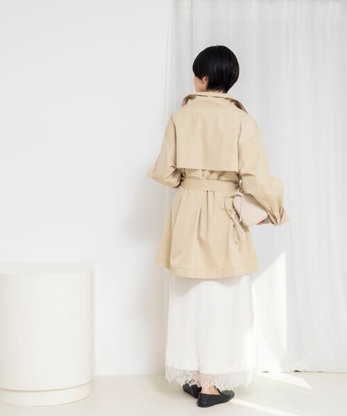 NOLLEY’S Sophi（ノーリーズソフィ）の「ウォッシャブルツイルスタンドコート（その他アウター・レディース・ベージュ/ミント・38）」の22枚目の写真