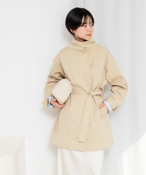 NOLLEY’S Sophi(ノーリーズソフィ)の「ウォッシャブルツイルスタンドコート(その他アウター・レディース・ベージュ/ミント・38)」の5枚目の写真