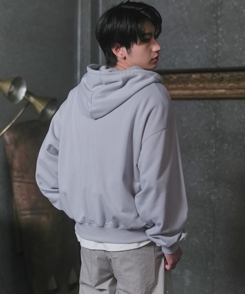 Confirm（コンファーム）の「『Confirm』 Logo Embroidery FullZIP Hoodie / 『Confirm』ロゴ刺繍フルジップパーカー ダブルジップ メンズ レディース ユニセックス（パーカー・メンズ・ブラック/スカイブルー/チャコールグレー・S/M/L）」の7枚目の写真