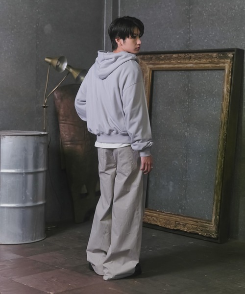 Confirm（コンファーム）の「『Confirm』 Logo Embroidery FullZIP Hoodie / 『Confirm』ロゴ刺繍フルジップパーカー ダブルジップ メンズ レディース ユニセックス（パーカー・メンズ・ブラック/スカイブルー/チャコールグレー・S/M/L）」の13枚目の写真
