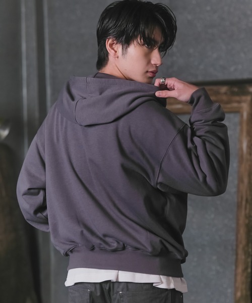 Confirm（コンファーム）の「『Confirm』 Logo Embroidery FullZIP Hoodie / 『Confirm』ロゴ刺繍フルジップパーカー ダブルジップ メンズ レディース ユニセックス（パーカー・メンズ・ブラック/スカイブルー/チャコールグレー・S/M/L）」の16枚目の写真