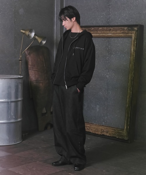 Confirm（コンファーム）の「『Confirm』 Logo Embroidery FullZIP Hoodie / 『Confirm』ロゴ刺繍フルジップパーカー ダブルジップ メンズ レディース ユニセックス（パーカー・メンズ・ブラック/スカイブルー/チャコールグレー・S/M/L）」の21枚目の写真