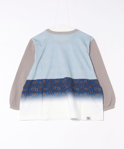 SUPER HAKKA(スーパーハッカ)の「SUPER HAKKA×マツモトヨーコ 「にぎやかな秋」/「夏色の庭」プリント×天竺カットソー(Tシャツ/カットソー・レディース・ライトグレー/ベージュ・FREE)」の3枚目の写真