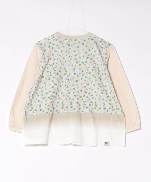 SUPER HAKKA(スーパーハッカ)の「SUPER HAKKA×マツモトヨーコ 「にぎやかな秋」/「夏色の庭」プリント×天竺カットソー(Tシャツ/カットソー・レディース・ライトグレー/ベージュ・FREE)」の4枚目の写真