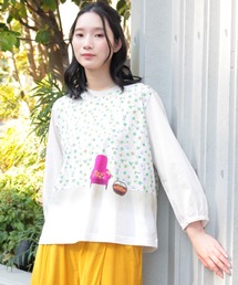 SUPER HAKKA | SUPER　HAKKA×マツモトヨーコ　「にぎやかな秋」／「夏色の庭」プリント×天竺カットソー(Tシャツ/カットソー)