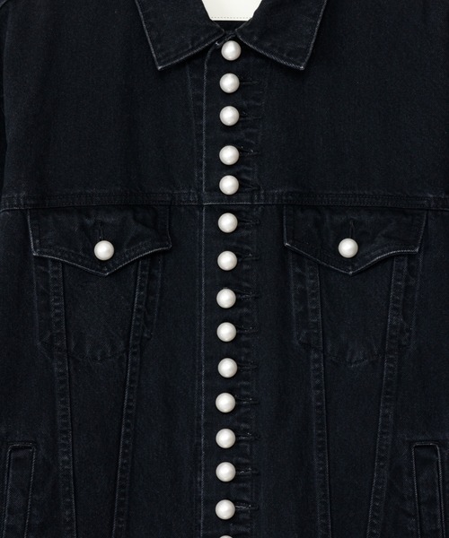 CINOH(チノ)の「PEARL DENIM JACKET(デニムジャケット・レディース・ブラック・38/36)」の5枚目の写真