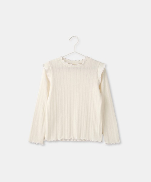 ROPE' PICNIC（ロペピクニック）の「【KIDS/キッズ】プチフリルカットソートップス（Tシャツ/カットソー・キッズ・サックスブルー/ブラック/キナリ・S/L/M）」の20枚目の写真