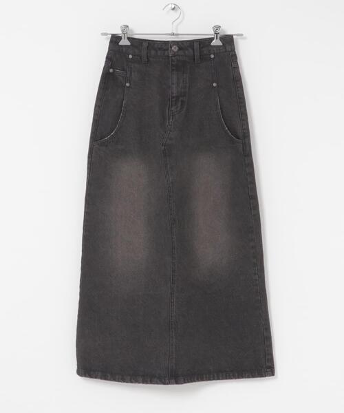 SENSE OF PLACE by URBAN RESEARCH(センスオブプレイスバイアーバンリサーチ)の「セミフレアデニムスカート(スカート・レディース・ブラック/インディゴブルー・MEDIUM/SMALL)」の8枚目の写真