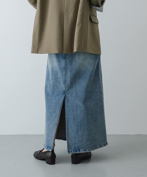 SENSE OF PLACE by URBAN RESEARCH(センスオブプレイスバイアーバンリサーチ)の「セミフレアデニムスカート(スカート・レディース・ブラック/インディゴブルー・MEDIUM/SMALL)」の12枚目の写真
