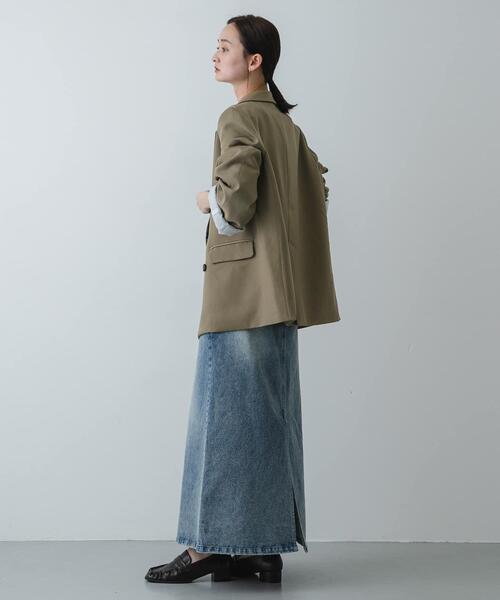 SENSE OF PLACE by URBAN RESEARCH(センスオブプレイスバイアーバンリサーチ)の「セミフレアデニムスカート(スカート・レディース・ブラック/インディゴブルー・MEDIUM/SMALL)」の14枚目の写真