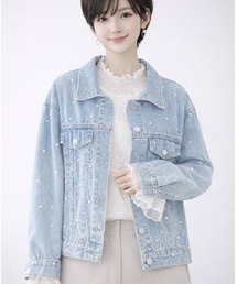 LAUTRE COTE（ロウトレコウト）の「ドットパールデニムジャケット（デニムジャケット）」