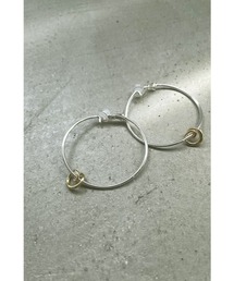 marjour | BICOLOR RING HOOP EARRING(イヤリング)
