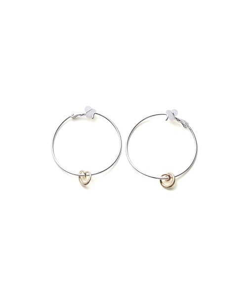 marjour（マージュール）の「BICOLOR RING HOOP EARRING（イヤリング・レディース・シルバー×ゴールド・FREE）」の9枚目の写真