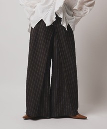 W:Huku（フーク）の「【W:Huku   ソフトタッチツイル】ラップ ワイドパンツ   Soft-Touch Twill Wrap Wide-Leg Pants（その他パンツ）」