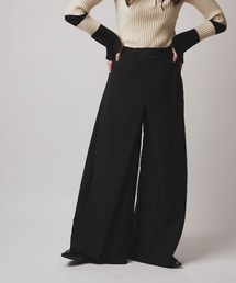 W:Huku（フーク）の「【W:Huku   ソフトタッチツイル】ラップ ワイドパンツ   Soft-Touch Twill Wrap Wide-Leg Pants（その他パンツ）」
