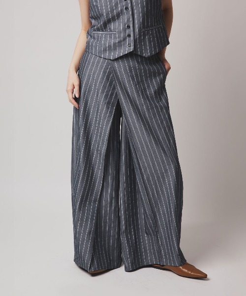 W:Huku(フーク)の「【W:Huku / ソフトタッチツイル】ラップ ワイドパンツ / Soft-Touch Twill Wrap Wide-Leg Pants(その他パンツ・レディース・ブラウン系その他/グレー系その他/ブラック/ベージュ系その他・FREE)」の8枚目の写真