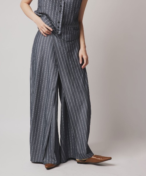 W:Huku(フーク)の「【W:Huku / ソフトタッチツイル】ラップ ワイドパンツ / Soft-Touch Twill Wrap Wide-Leg Pants(その他パンツ・レディース・ブラウン系その他/グレー系その他/ブラック/ベージュ系その他・FREE)」の14枚目の写真