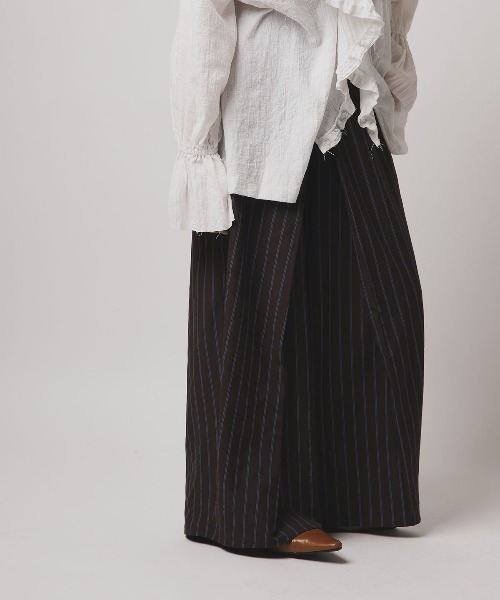 W:Huku(フーク)の「【W:Huku / ソフトタッチツイル】ラップ ワイドパンツ / Soft-Touch Twill Wrap Wide-Leg Pants(その他パンツ・レディース・ブラウン系その他/グレー系その他/ブラック/ベージュ系その他・FREE)」の17枚目の写真