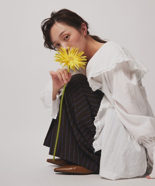 W:Huku(フーク)の「【W:Huku / ソフトタッチツイル】ラップ ワイドパンツ / Soft-Touch Twill Wrap Wide-Leg Pants(その他パンツ・レディース・ブラウン系その他/グレー系その他/ブラック/ベージュ系その他・FREE)」の18枚目の写真