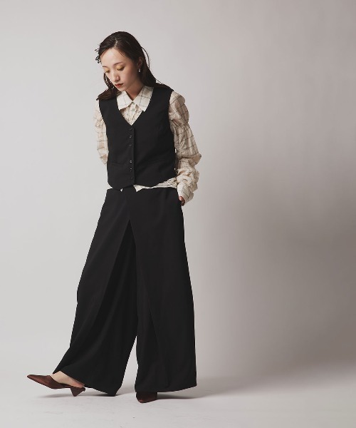 W:Huku(フーク)の「【W:Huku / ソフトタッチツイル】ラップ ワイドパンツ / Soft-Touch Twill Wrap Wide-Leg Pants(その他パンツ・レディース・ブラウン系その他/グレー系その他/ブラック/ベージュ系その他・FREE)」の19枚目の写真