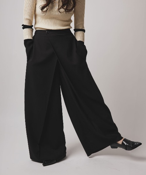 W:Huku(フーク)の「【W:Huku / ソフトタッチツイル】ラップ ワイドパンツ / Soft-Touch Twill Wrap Wide-Leg Pants(その他パンツ・レディース・ブラウン系その他/グレー系その他/ブラック/ベージュ系その他・FREE)」の20枚目の写真