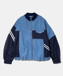 mililopiulu（ミリロピュール）の「mililopiulu/ミリロピュール　ジャージMIX デニムジャケット（デニムジャケット）」