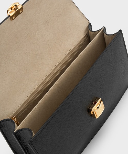 CHARLES & KEITH(チャールズ & キース)の「Acelynn エイスリン ロープチェーンショルダーバッグ(ショルダーバッグ・レディース・ブラック/バーガンディー/ダークブラウン系3・M)」の11枚目の写真