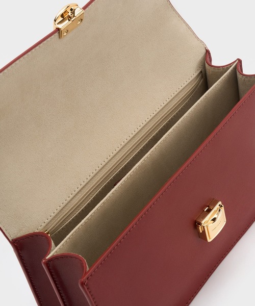 CHARLES & KEITH(チャールズ & キース)の「Acelynn エイスリン ロープチェーンショルダーバッグ(ショルダーバッグ・レディース・ブラック/バーガンディー/ダークブラウン系3・M)」の20枚目の写真