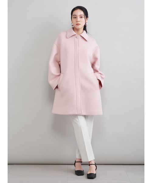 Mila Owen（ミラオーウェン）の「ステンカラーＡラインポンチコート（ステンカラーコート・レディース・ネイビー/ピンク/ブルー・1/0）」の3枚目の写真