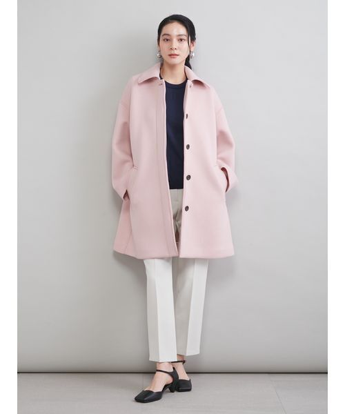 Mila Owen（ミラオーウェン）の「ステンカラーＡラインポンチコート（ステンカラーコート・レディース・ネイビー/ピンク/ブルー・1/0）」の14枚目の写真