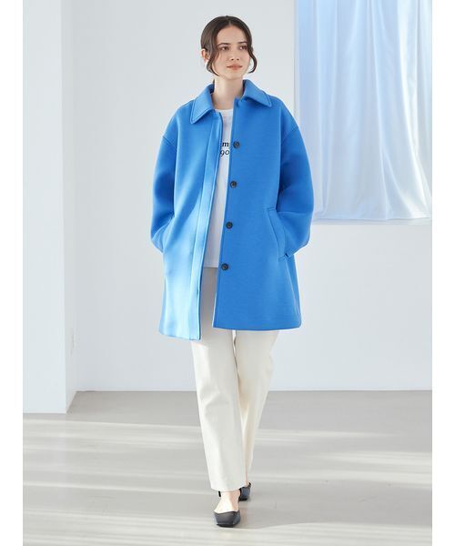 Mila Owen（ミラオーウェン）の「ステンカラーＡラインポンチコート（ステンカラーコート・レディース・ネイビー/ピンク/ブルー・1/0）」の13枚目の写真