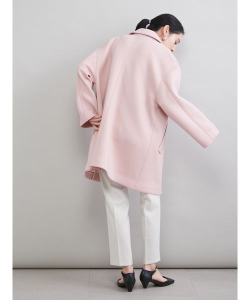 Mila Owen（ミラオーウェン）の「ステンカラーＡラインポンチコート（ステンカラーコート・レディース・ネイビー/ピンク/ブルー・1/0）」の17枚目の写真