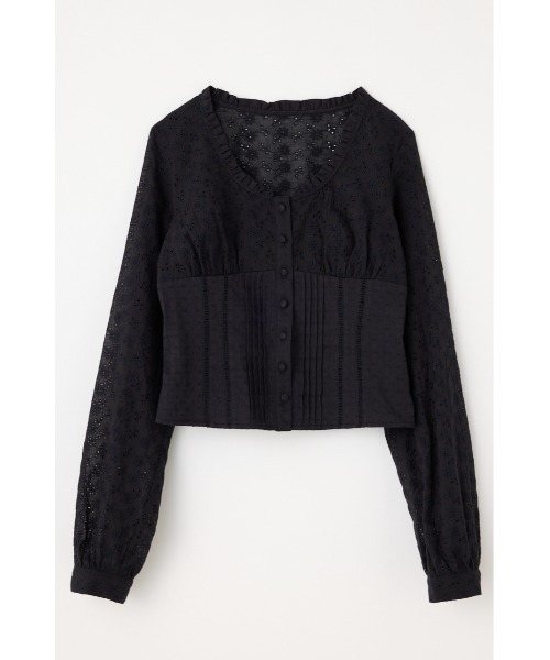 LAGUA GEM（ラグアジェム）の「FRILL NECK COTTON ブラウス（シャツ/ブラウス・レディース・ブラック/カーキ/ホワイト・FREE）」の10枚目の写真