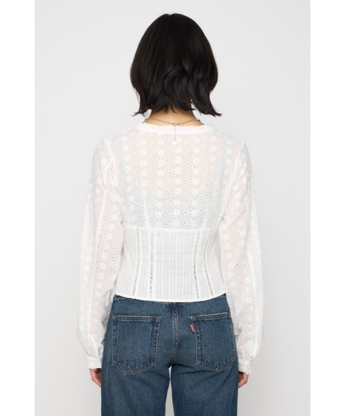 LAGUA GEM（ラグアジェム）の「FRILL NECK COTTON ブラウス（シャツ/ブラウス・レディース・ブラック/カーキ/ホワイト・FREE）」の21枚目の写真