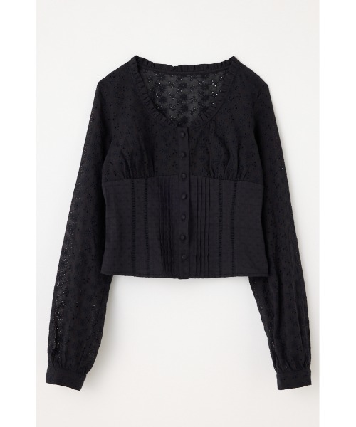 LAGUA GEM（ラグアジェム）の「FRILL NECK COTTON ブラウス（シャツ/ブラウス・レディース・ブラック/カーキ/ホワイト・FREE）」の7枚目の写真