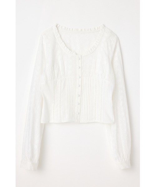 LAGUA GEM（ラグアジェム）の「FRILL NECK COTTON ブラウス（シャツ/ブラウス・レディース・ブラック/カーキ/ホワイト・FREE）」の16枚目の写真