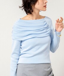 NOLLEY’S Sophi | 《手洗い可能》イレギュラーネックオフショルプルオーバー(ニット/セーター)