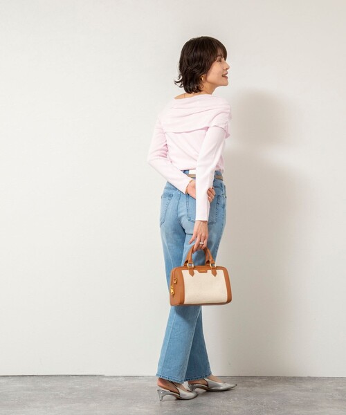 NOLLEY’S Sophi（ノーリーズソフィ）の「《手洗い可能》イレギュラーネックオフショルプルオーバー（ニット/セーター・レディース・ベビーピンク/サックスブルー/グレイッシュベージュ・38）」の22枚目の写真