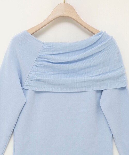 NOLLEY’S Sophi（ノーリーズソフィ）の「《手洗い可能》イレギュラーネックオフショルプルオーバー（ニット/セーター・レディース・ベビーピンク/サックスブルー/グレイッシュベージュ・38）」の20枚目の写真