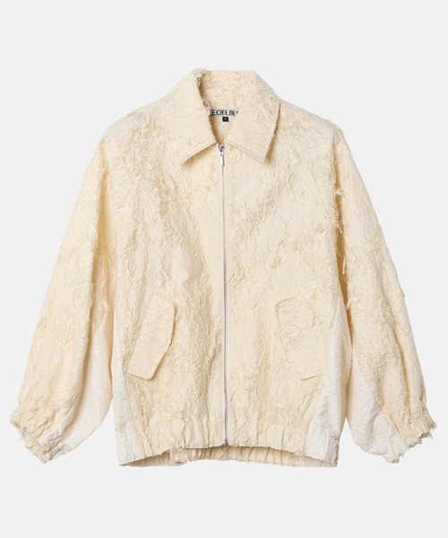 LE CIEL BLEU（ルシェルブルー）の「ジャカードボンバーブルゾン / Jacquard Bomber Blouson（ブルゾン・レディース・ブラック/アイボリー・36）」の9枚目の写真