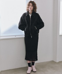 LE CIEL BLEU（ルシェルブルー）の「ジャカードボンバーブルゾン / Jacquard Bomber Blouson（ブルゾン）」