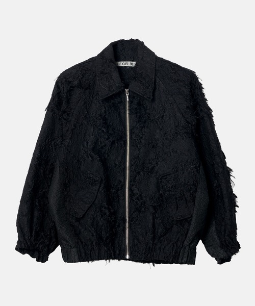 LE CIEL BLEU（ルシェルブルー）の「ジャカードボンバーブルゾン / Jacquard Bomber Blouson（ブルゾン・レディース・ブラック/アイボリー・36）」の17枚目の写真
