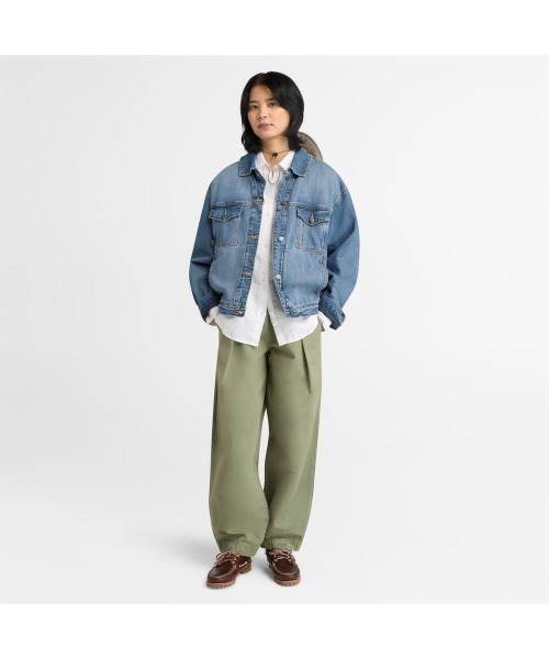Timberland(ティンバーランド)の「リネン 長袖 シャツ レディース(シャツ/ブラウス・レディース・ホワイト・LARGE/MEDIUM/SMALL/X-SMALL)」の2枚目の写真