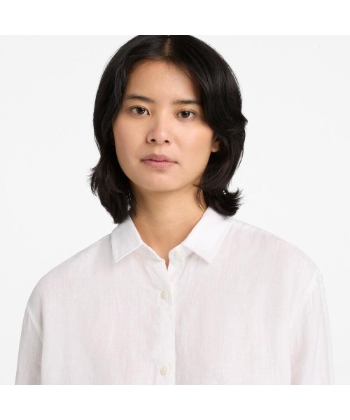 Timberland(ティンバーランド)の「リネン 長袖 シャツ レディース(シャツ/ブラウス・レディース・ホワイト・LARGE/MEDIUM/SMALL/X-SMALL)」の3枚目の写真