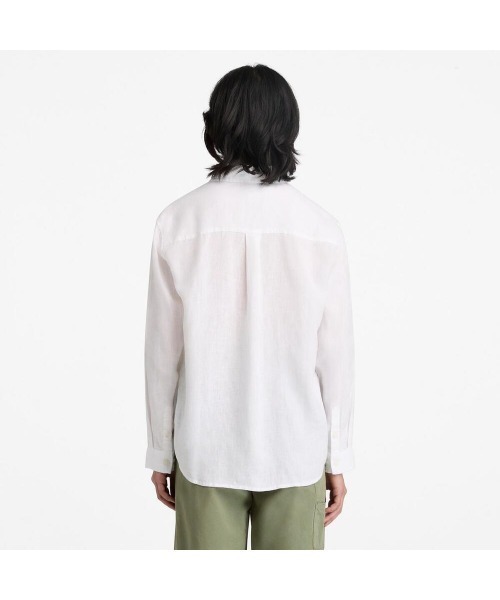 Timberland(ティンバーランド)の「リネン 長袖 シャツ レディース(シャツ/ブラウス・レディース・ホワイト・LARGE/MEDIUM/SMALL/X-SMALL)」の4枚目の写真