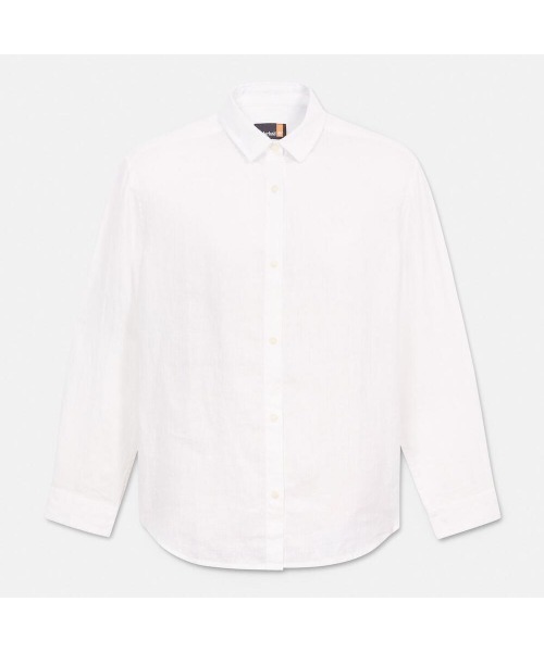 Timberland(ティンバーランド)の「リネン 長袖 シャツ レディース(シャツ/ブラウス・レディース・ホワイト・LARGE/MEDIUM/SMALL/X-SMALL)」の5枚目の写真