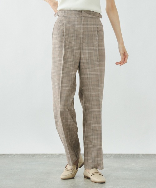 GLOBAL WORK（グローバルワーク）の「お手入れラクラクセットアップ/ストレートパンツ/600999（その他パンツ・レディース・グレイッシュベージュ/ブラック/ベージュ系その他/ネイビー/ブラウン・X-SMALL/LARGE/MEDIUM/SMALL）」の4枚目の写真